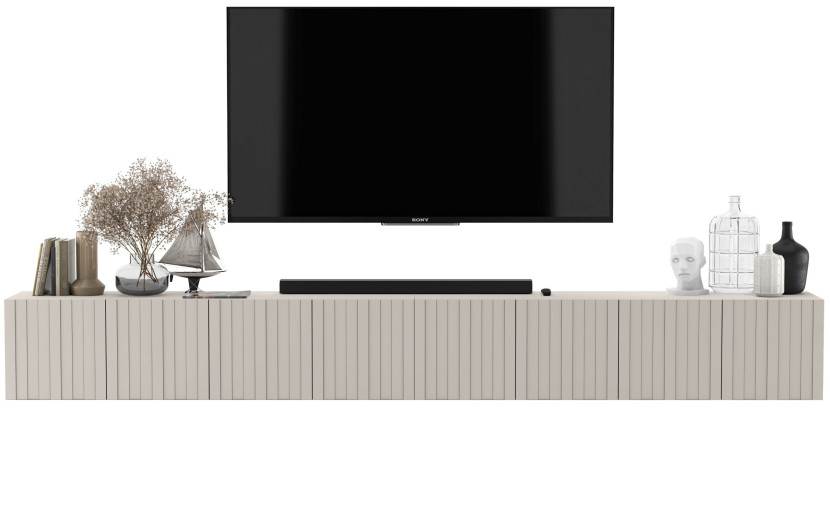 Wisząca Szafka RTV Glamour Komoda RTV Kaszmir MAT 300 cm 1063134