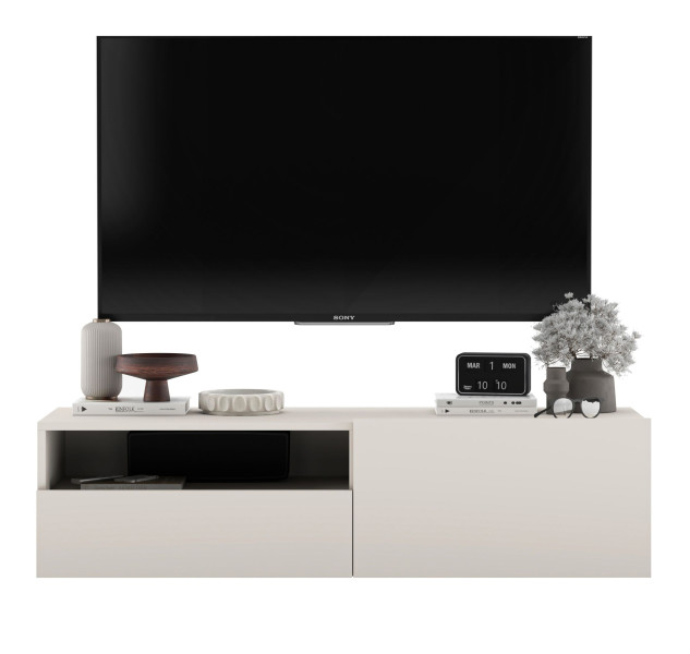 Wisząca Szafka RTV komoda szuflada kaszmir MAT 120 cm 637176