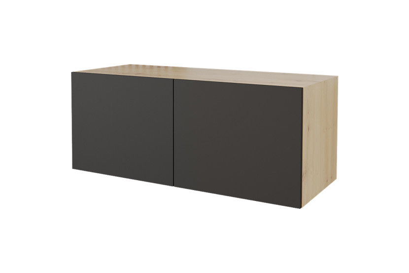 Wisząca szafka RTV system Push-to-Open ELIO-W - 100x40x40 cm -Beżowy 655017