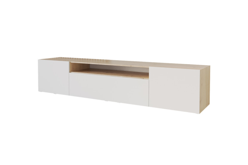 Wisząca szafka RTV system Push-to-Open ELIO-W - 200x40x41 cm - Beżowy 654524