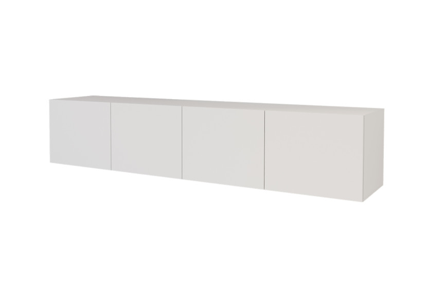 Wisząca szafka RTV system Push-to-Open ELIO-W - 2x100x40x40 cm - Biały 654954