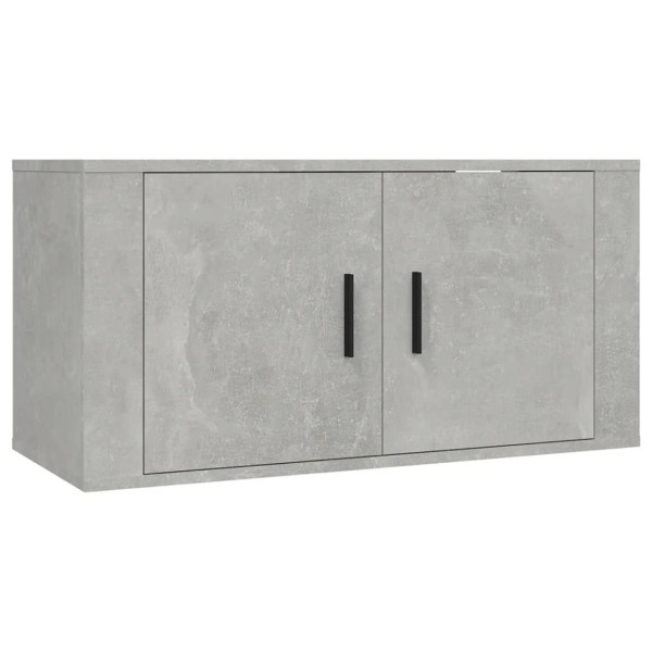 Wisząca szafka telewizyjna szarość betonu 80x34.5x40 cm 867339