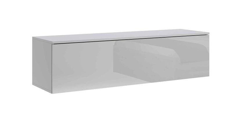 Wisząca szafka TV 140 cm szary połysk 863579