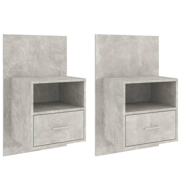 Wiszące szafki nocne, 2 szt., szarość betonu 742041