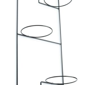 Wiszący kwietnik potrójny metalowy czarny loft 31×71 cm 383189