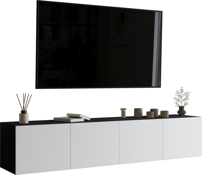 Wiszący stolik RTV 200 cm z półkami LORI 992492