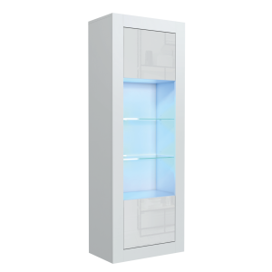 Witryna 170cm ONE FURNITURE – Biały Laminat & Połysk 202424