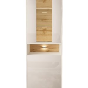 Witryna 180cm – Vision 4 Biały – Wotan mat – Biały połysk 139633