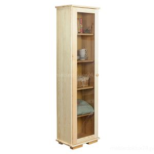 Witryna 44 cm szklana drewniana Modern I, kolor sosnowy, szkło dymione 400907 Witryna 44 cm szklana drewniana Modern I, kolor sosnowy, szkło dymione 400907