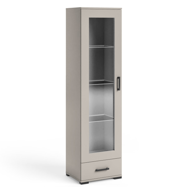 Witryna 50 cm z szufladą do salonu FIORA kaszmir 995240