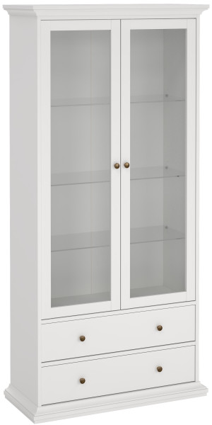 Witryna 96 cm przeszklona z 2 drzwiami i 2 szufladami PRADO 1080077
