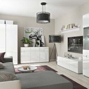 Witryna Azteca Trio 60 cm z 2 drzwiami biały połysk 29608 Witryna Azteca Trio 60 cm z 2 drzwiami biały połysk 29608