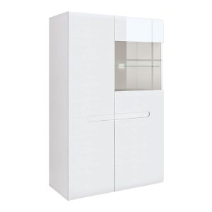 Witryna Azteca Trio 90 cm z 2 drzwiami biały połysk 29617 Witryna Azteca Trio 90 cm z 2 drzwiami biały połysk 29617