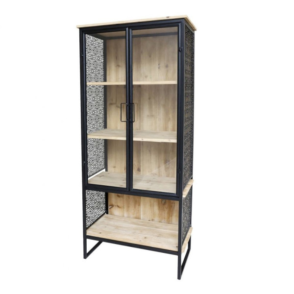 Witryna ażurowa czarna Venice 160 cm 242367