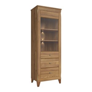 Witryna Bergen 72 cm z drzwiami i 2 szufladami modrzew sibiu złoty 20092 Witryna Bergen 72 cm z drzwiami i 2 szufladami modrzew sibiu złoty 20092