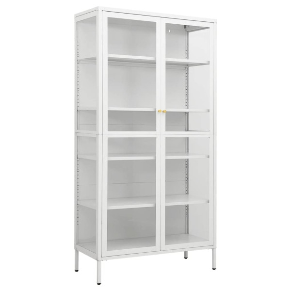 Witryna Biały Stal vidaXL 256258