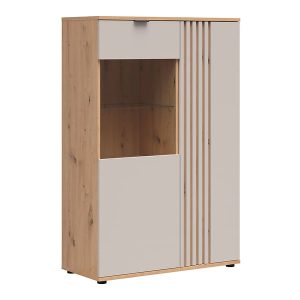 Witryna Brevas 90 cm z 2 drzwiami dąb artisan/kaszmir 849092 Witryna Brevas 90 cm z 2 drzwiami dąb artisan/kaszmir 849092