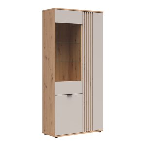 Witryna Brevas 90 cm z 3 drzwiami dąb artisan/kaszmir 849093 Witryna Brevas 90 cm z 3 drzwiami dąb artisan/kaszmir 849093
