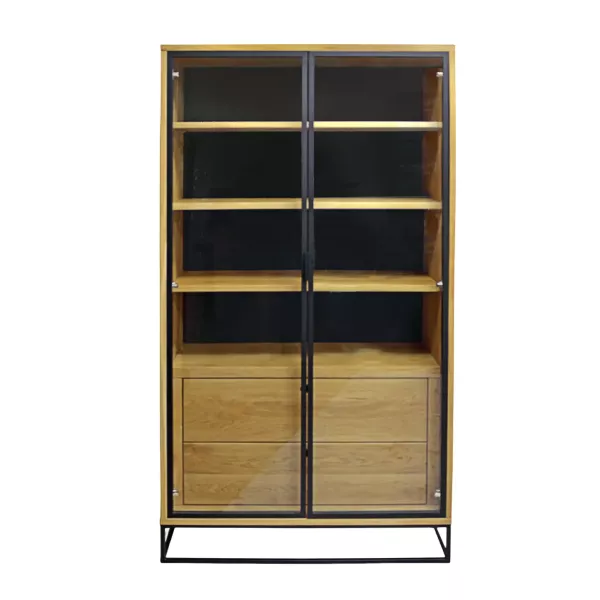 Witryna dębowa loft z litego drewna do salonu MERIS II 78691