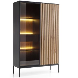Witryna DEO 104 cm Dąb Wotan/Grafit 222487 Witryna DEO 104 cm Dąb Wotan/Grafit 222487
