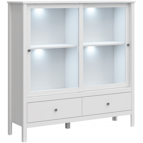 Witryna do Salonu AZURA 133 cm Biała Skandynawska Nowoczesny 318974