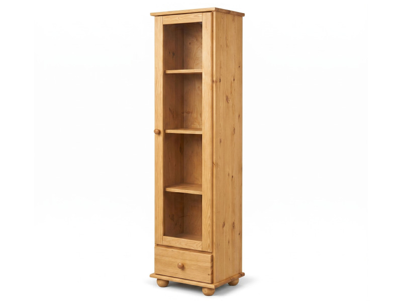 Witryna drewniana mała Classic, drzwi P, szkło przezroczyste, kolor dębowy 1066903