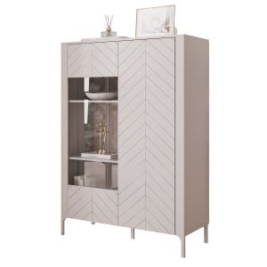 Witryna dwudrzwiowa szeroka LORIEN 103 cm kaszmirowy 710973 Witryna dwudrzwiowa szeroka LORIEN 103 cm kaszmirowy 710973
