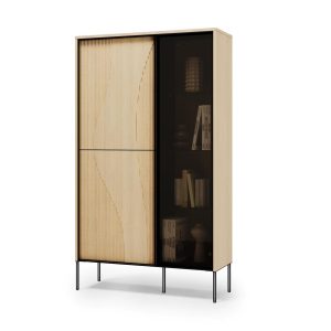 Witryna FLOW z regulowanym oświetleniem LED 92×157 cm Dąb Vincenza Bielona 903310 Witryna FLOW z regulowanym oświetleniem LED 92×157 cm Dąb Vincenza Bielona 903310
