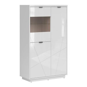 Witryna Forn 94 cm z 3 drzwiami biały połysk 38206 Witryna Forn 94 cm z 3 drzwiami biały połysk 38206