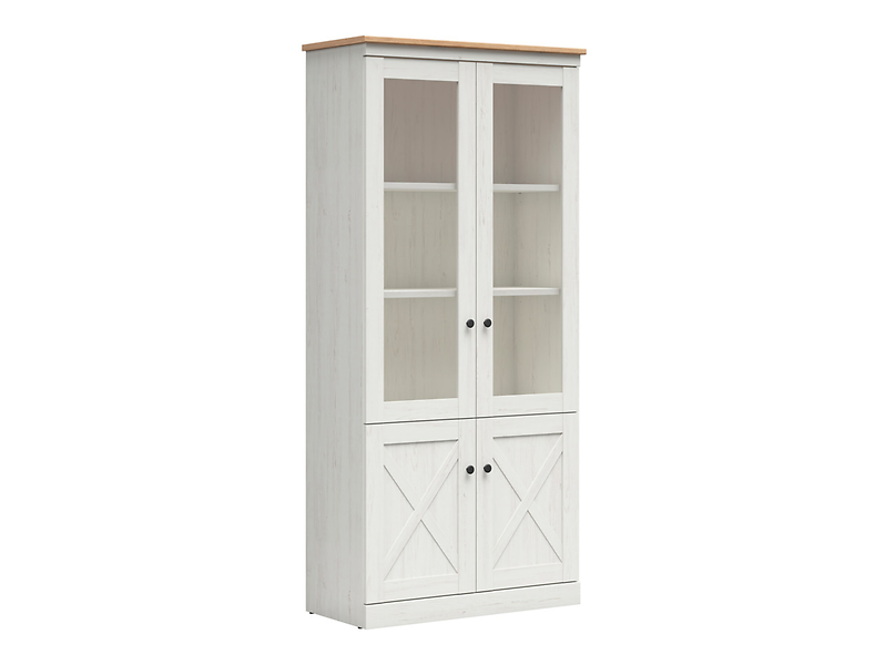 Witryna Frija 93 cm z 4 drzwiami sosna andersen biała 801193