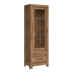 Witryna Gent 68 cm z drzwiami i 2 szufladami dąb stirling 10121 Witryna Gent 68 cm z drzwiami i 2 szufladami dąb stirling 10121
