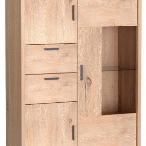 Witryna GRANDE G-9 dąb cremona przeszklona z szufladami loftowa 994427 Witryna GRANDE G-9 dąb cremona przeszklona z szufladami loftowa 994427