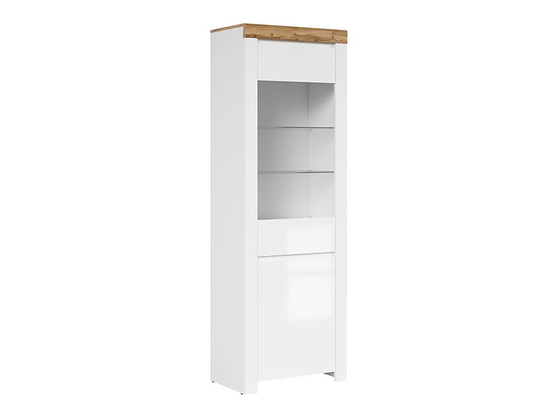 Witryna Holten 68 cm z 2 drzwiami biały połysk 37107