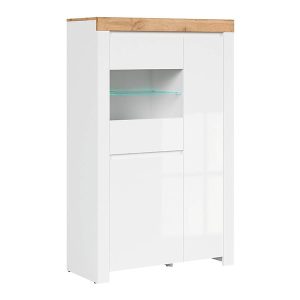 Witryna Holten 98 cm z 3 drzwiami biały połysk 36809 Witryna Holten 98 cm z 3 drzwiami biały połysk 36809