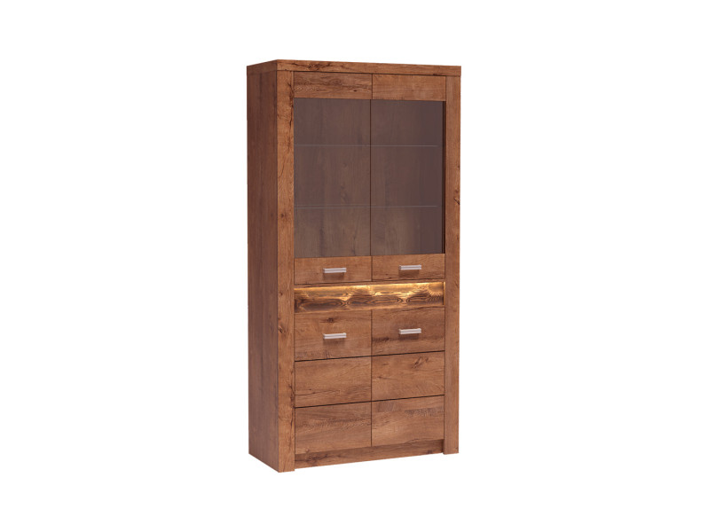 Witryna INDIANAPOLIS CRAFT BIAŁY z przeszklonymi drzwiami 2-drzwiowa 136028
