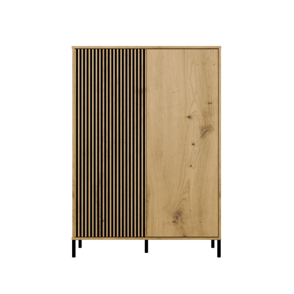 Witryna KAMARO 2DD Slim/Gładki Dąb Artisan Lamele 607989