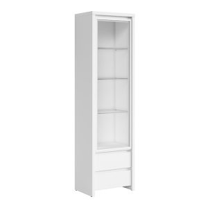 Witryna Kaspian 56 cm z drzwiami i 2 szufladami biały 31038 Witryna Kaspian 56 cm z drzwiami i 2 szufladami biały 31038