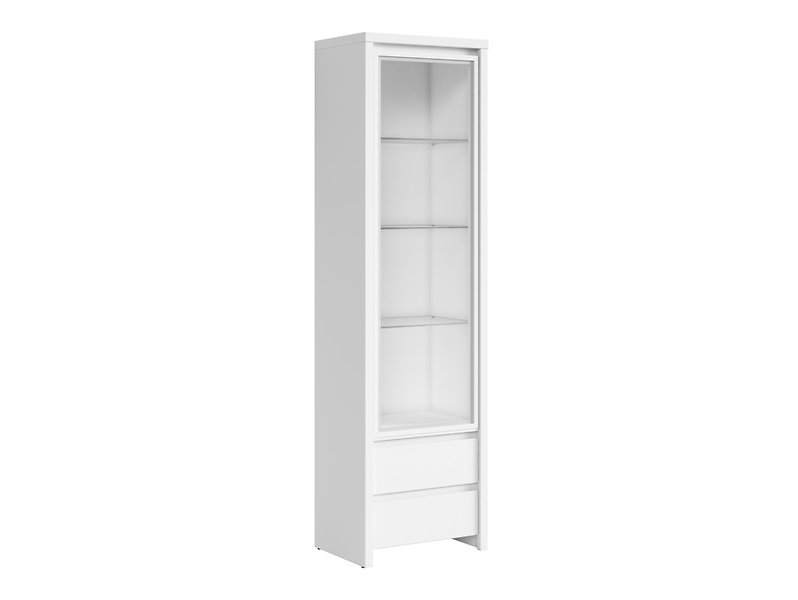 Witryna Kaspian 56 cm z drzwiami i 2 szufladami biały 31038