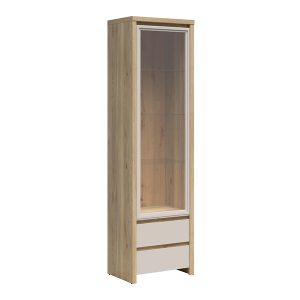 Witryna Kaspian 56 cm z drzwiami i 2 szufladami dąb mauvella/kaszmir 1064875 Witryna Kaspian 56 cm z drzwiami i 2 szufladami dąb mauvella/kaszmir 1064875