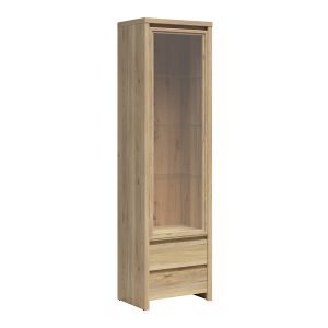 Witryna Kaspian 56 cm z drzwiami i 2 szufladami dąb mauvella 1064874 Witryna Kaspian 56 cm z drzwiami i 2 szufladami dąb mauvella 1064874