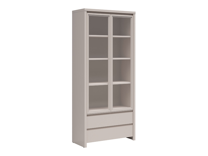 Witryna Kaspian 90 cm z 2 drzwiami i 2 szufladami kaszmir 844317