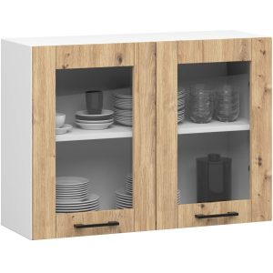 Witryna kuchenna OLIWIA Biała, Dąb Artisan 80×30,5×58 cm 608828 Witryna kuchenna OLIWIA Biała, Dąb Artisan 80×30,5×58 cm 608828