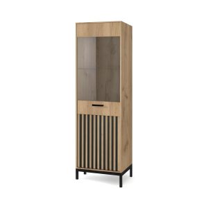 Witryna LAMINO W-1 dąb craft/czarna 1003369 Witryna LAMINO W-1 dąb craft/czarna 1003369