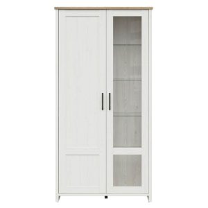 Witryna Loksa 102 cm z 2 drzwiami sosna andersen biała 33208 Witryna Loksa 102 cm z 2 drzwiami sosna andersen biała 33208