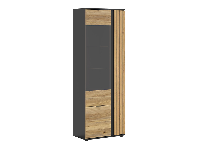 Witryna Luen 70 cm z 3 drzwiami dąb tegola/dąb mauvella 613743