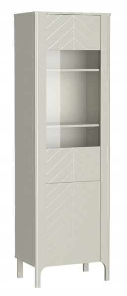 Witryna MALUBA 197 cm czarna z wzorem JODEŁKI 637271