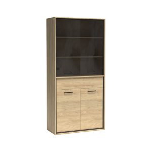 Witryna MILAN 92 cm Natural Hikora / Czarny Szuflady Drzwi Industrialna 136093 Witryna MILAN 92 cm Natural Hikora / Czarny Szuflady Drzwi Industrialna 136093