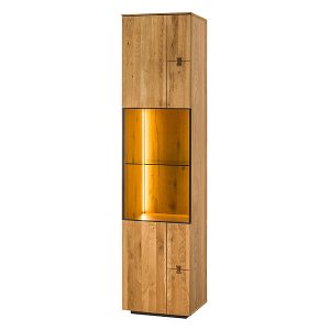 Witryna Miruna 45 cm z drzwiami i LED dąb naturalny sękaty 814284 Witryna Miruna 45 cm z drzwiami i LED dąb naturalny sękaty 814284