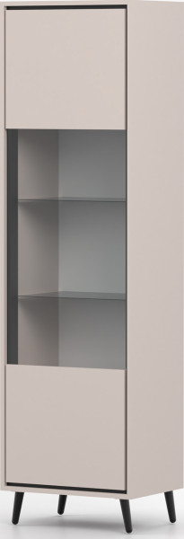 Witryna na książki 50 cm do salonu FLORA kaszmir 1038393
