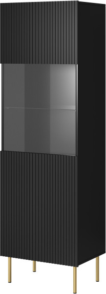 Witryna na książki 60 cm czarna PELIO 1051493